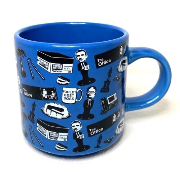 The Office Ceramic Coffee Mug Cup NBC Dunder Mifflin TV Show Blue - Picture 1 of 6